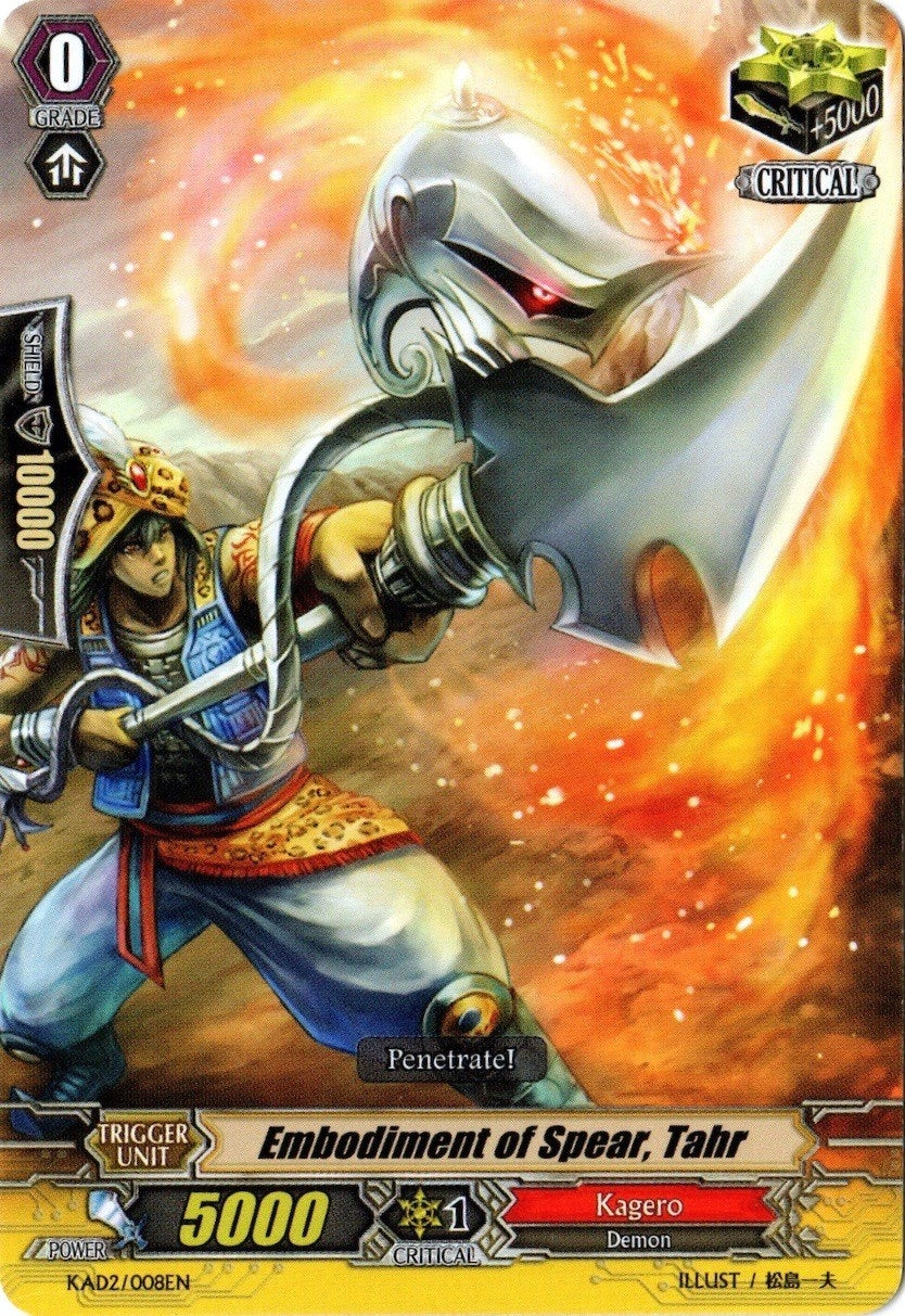 Image for Embodiment of Spear, Tahr (Kero Kero Ace Pack) (KAD2/008EN) - Cardfight Vanguard