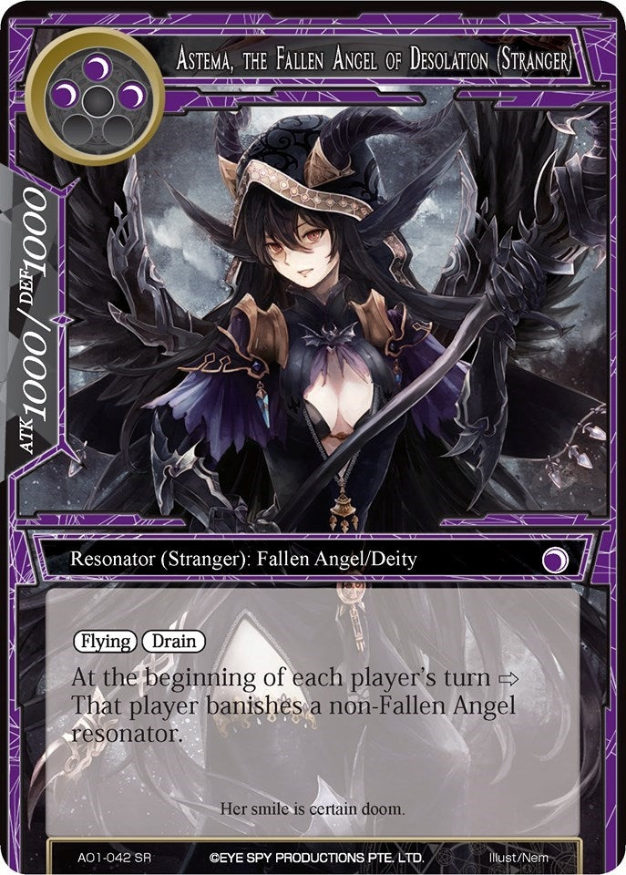 Image for Astema, the Fallen Angel of Desolation (Stranger) (Alice Origin) (AO1-042) - Force of Will