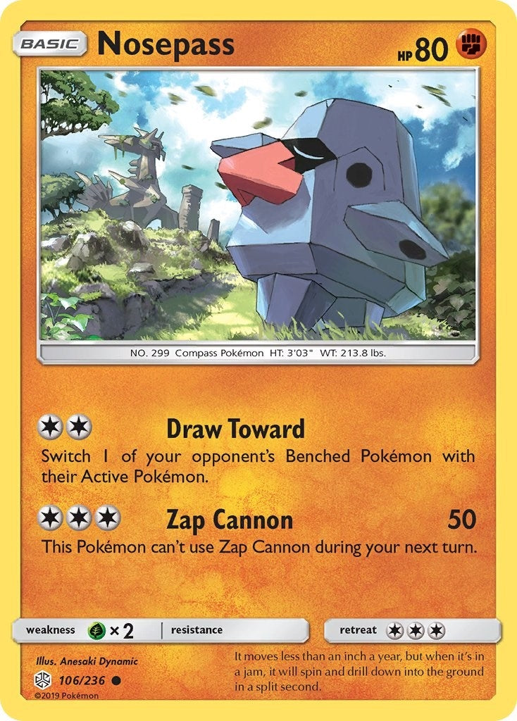 Image for Nosepass (SM - Cosmic Eclipse) (106/236) - Pokemon