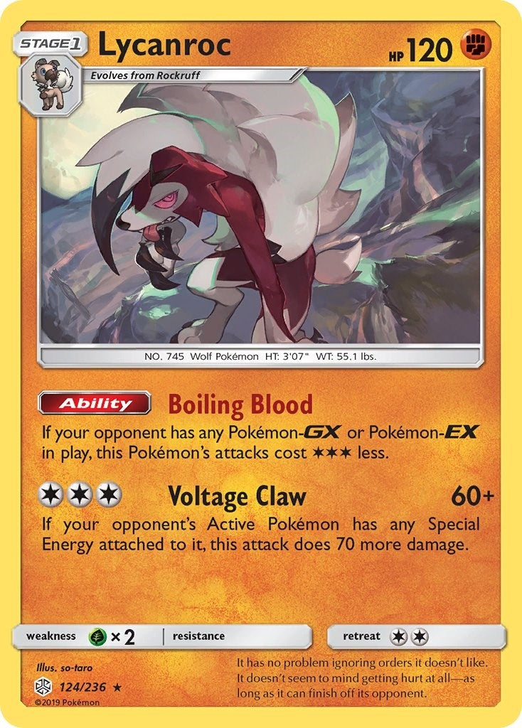 Image for Lycanroc (SM - Cosmic Eclipse) (124/236) - Pokemon
