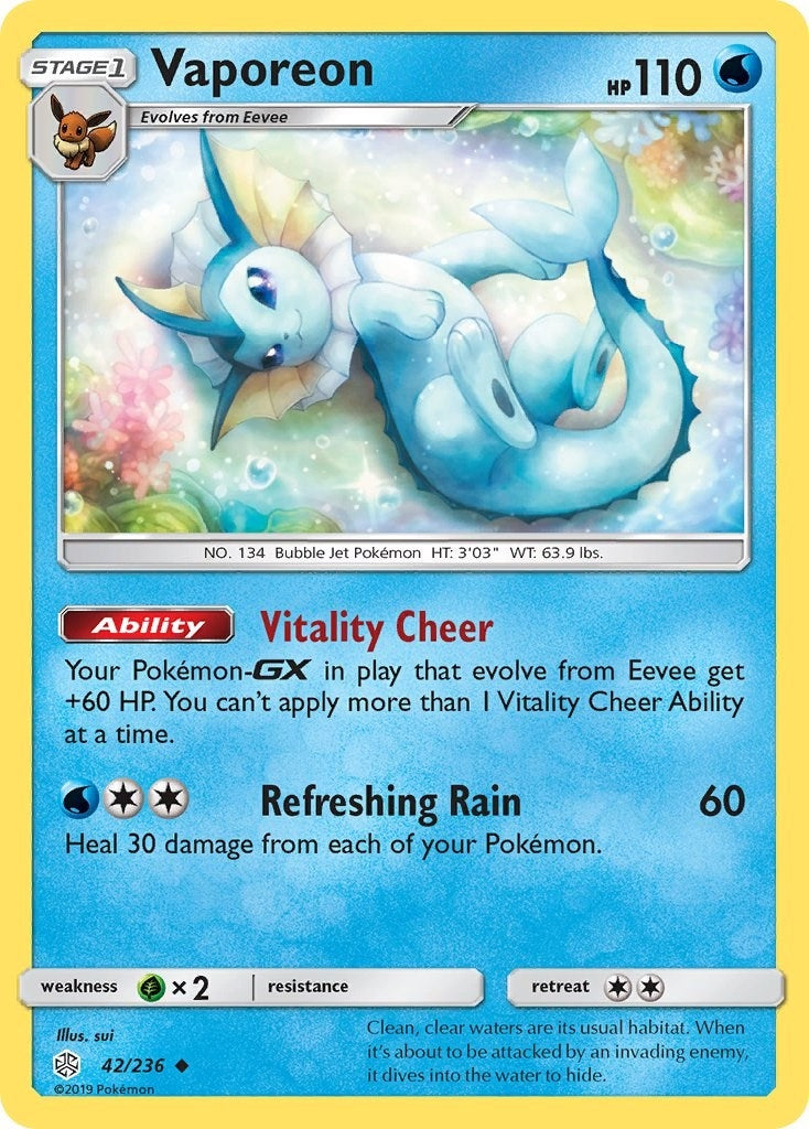 Image for Vaporeon (SM - Cosmic Eclipse) (42/236) - Pokemon