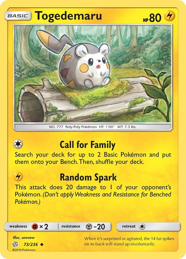 Image for Togedemaru (SM - Cosmic Eclipse) (73/236) - Pokemon