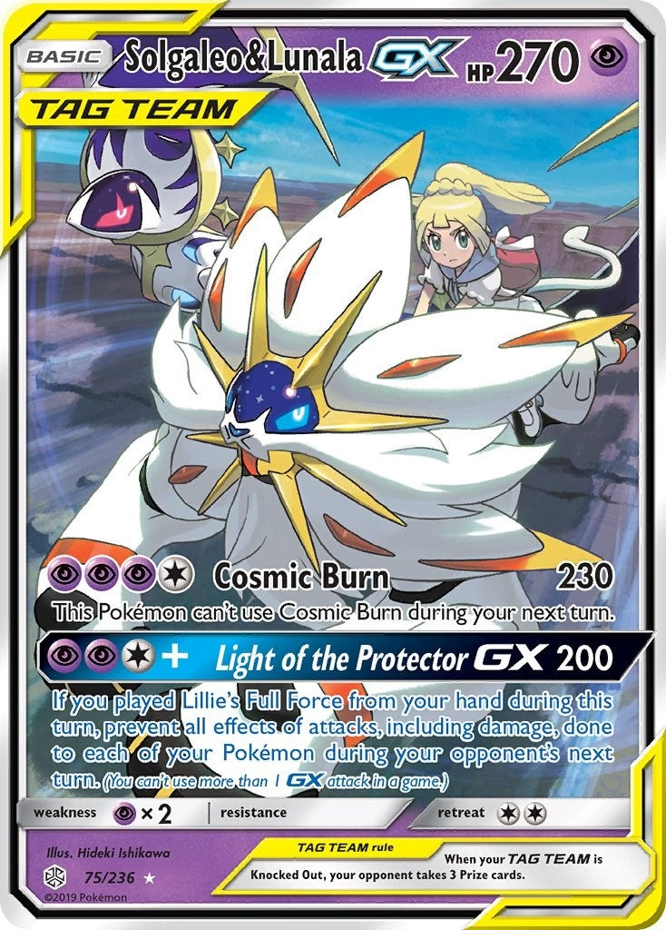 Image for Solgaleo & Lunala GX (SM - Cosmic Eclipse) (75/236) - Pokemon