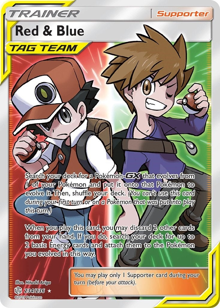 Image for Red & Blue (Full Art) (SM - Cosmic Eclipse) (234/236) - Pokemon