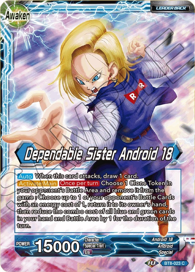 Image for Android 18 // Dependable Sister Android 18 (Malicious Machinations) (BT8-023) - Dragon Ball Super: Masters