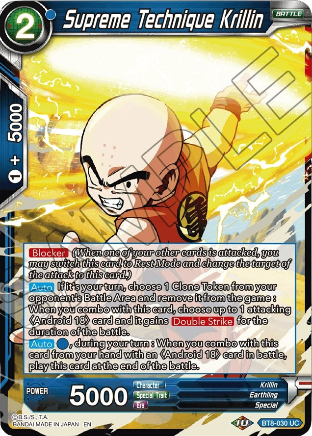 Image for Supreme Technique Krillin (Malicious Machinations) (BT8-030) - Dragon Ball Super: Masters