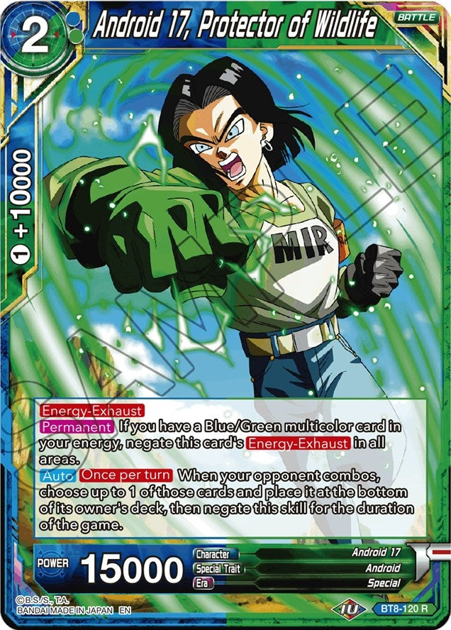 Image for Android 17, Protector of Wildlife (Malicious Machinations) (BT8-120) - Dragon Ball Super: Masters