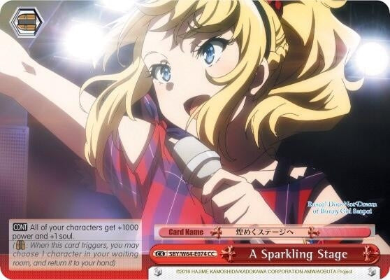 Image for A Sparkling Stage (Rascal Does Not Dream of Bunny Girl Senpai) (SBY/W64-E074 CC) - Weiss Schwarz