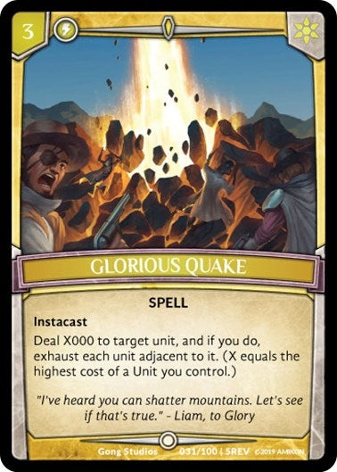 Image for Glorious Quake (Revelations) (31/100 | 5REV) - Argent Saga TCG
