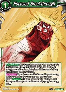 Image for Focused Breakthrough (Malicious Machinations) (BT8-065) - Dragon Ball Super: Masters