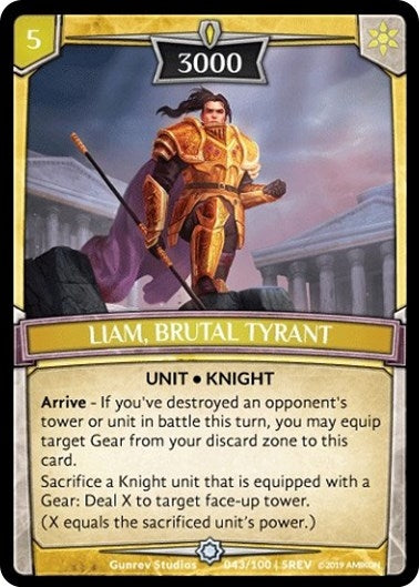 Image for Liam, Brutal Tyrant (Revelations) (43/100 | 5REV) - Argent Saga TCG