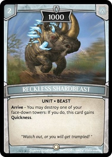 Image for Reckless Shardbeast (Revelations) (67/100 | 5REV) - Argent Saga TCG