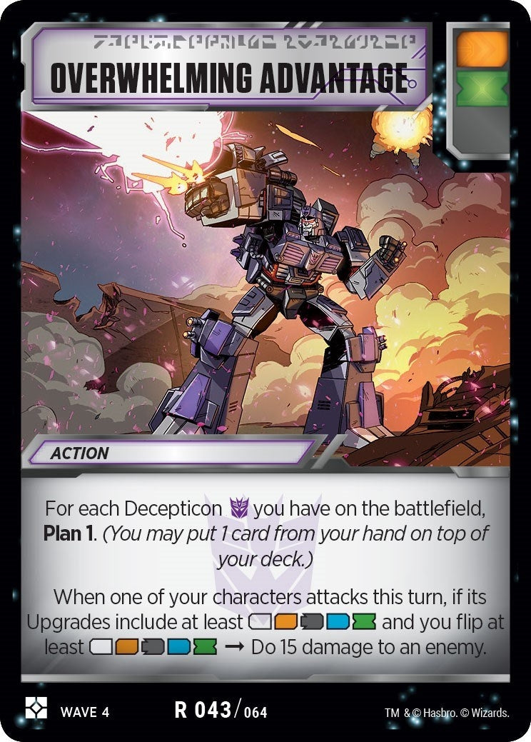 Image for Overwhelming Advantage (War for Cybertron: Siege II) (43) - Transformers TCG