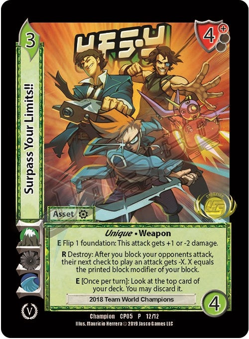 Image for Surpass Your Limits!! (Champion Batch V Promo) (UniVersus Promos) (12) - UniVersus