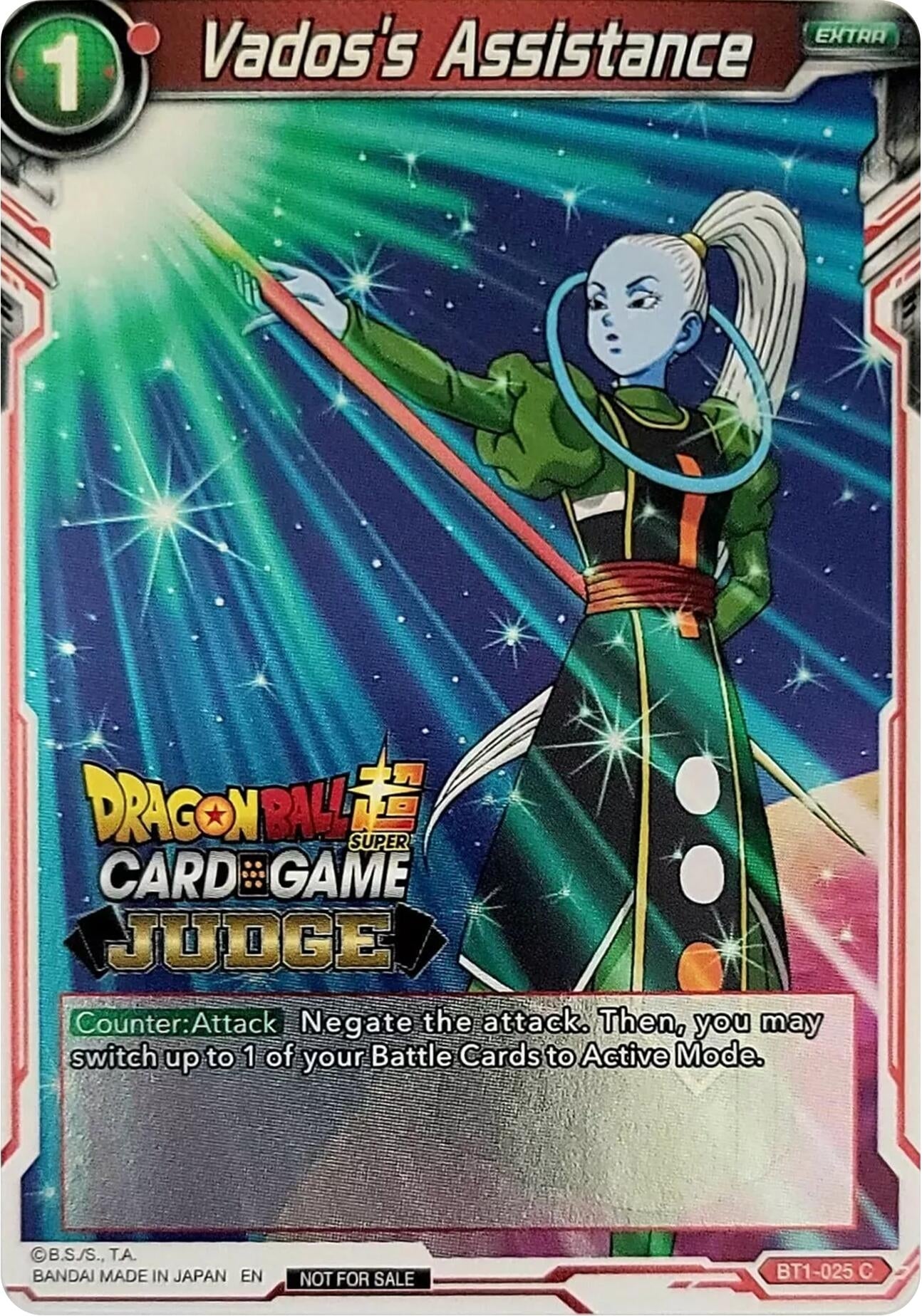 Image for Vados's Assistance (Judge Promotion Cards) (BT1-025) - Dragon Ball Super: Masters
