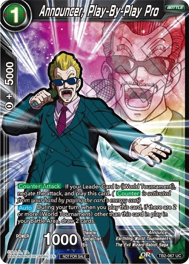 Image for Announcer, Play-By-Play Pro (Event Pack 05) (Promotion Cards) (TB2-067) - Dragon Ball Super: Masters