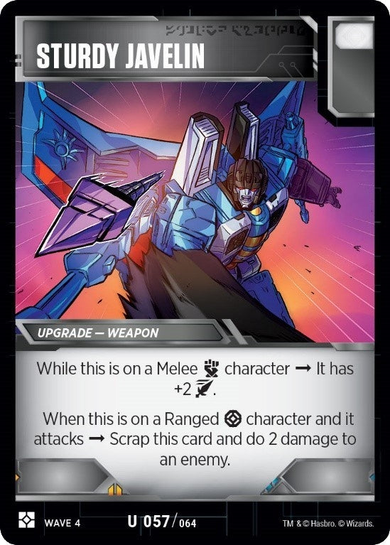 Image for Sturdy Javelin (War for Cybertron: Siege II) (57) - Transformers TCG