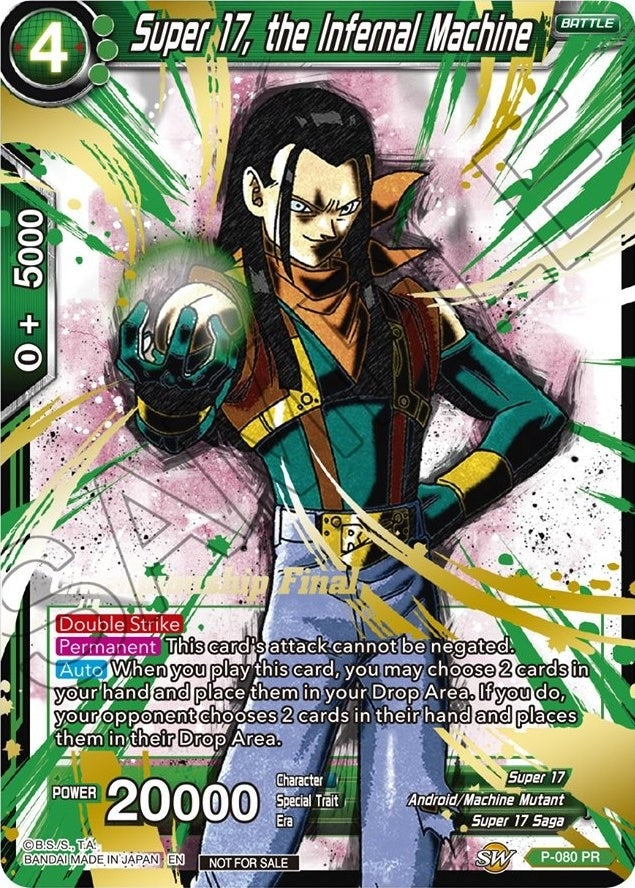 Image for Super 17, the Infernal Machine (Championship Final 2019) (Tournament Promotion Cards) (P-080) - Dragon Ball Super: Masters