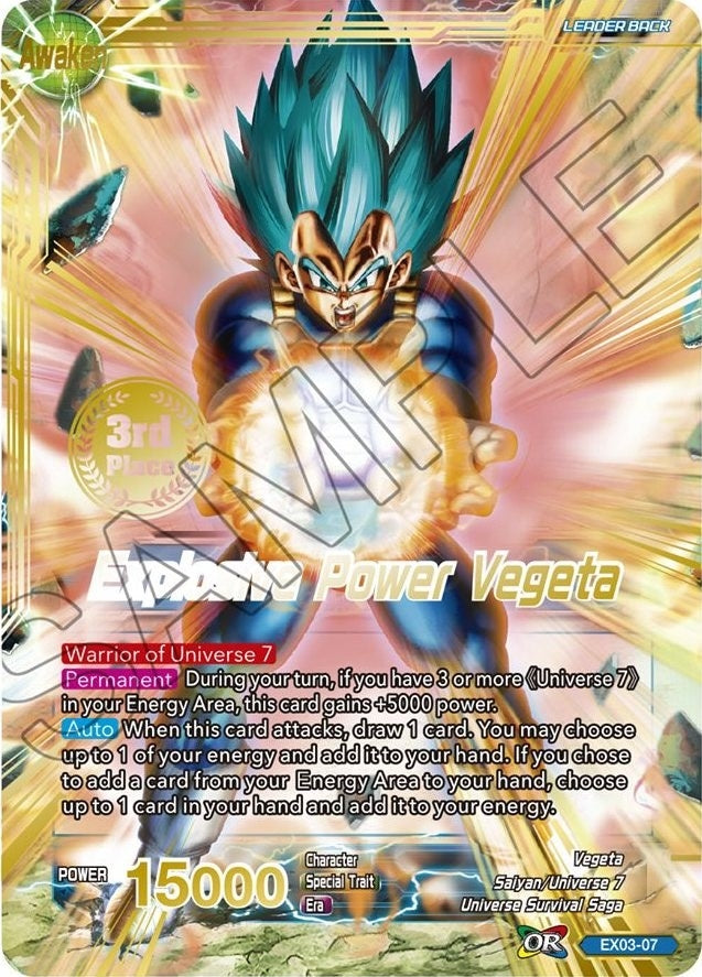 Image for Vegeta // Explosive Power Vegeta (Championship Final 2019) (3rd Place) (Tournament Promotion Cards) (EX03-07) - Dragon Ball Super: Masters