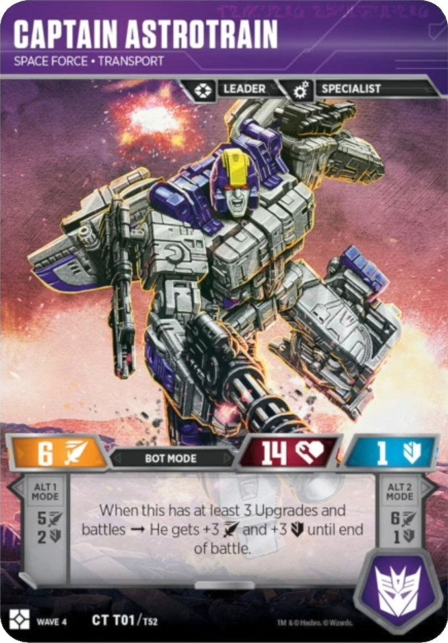 Image for Captain Astrotrain - Space Force Transport (War for Cybertron: Siege II) (T01) - Transformers TCG
