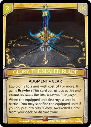 Image for Glory, the Sealed Blade (Revelations) (33/100 | 5REV) - Argent Saga TCG