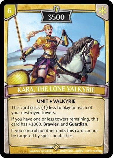 Image for Kara, the Lone Valkyrie (Revelations) (40/100 | 5REV) - Argent Saga TCG