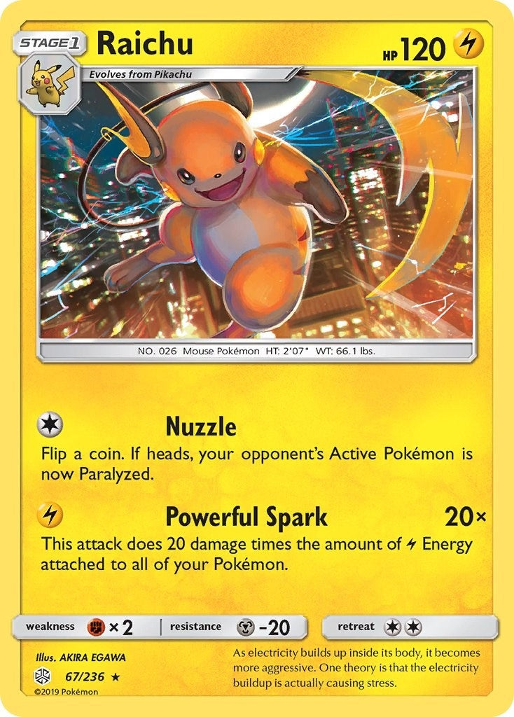 Image for Raichu (SM - Cosmic Eclipse) (67/236) - Pokemon