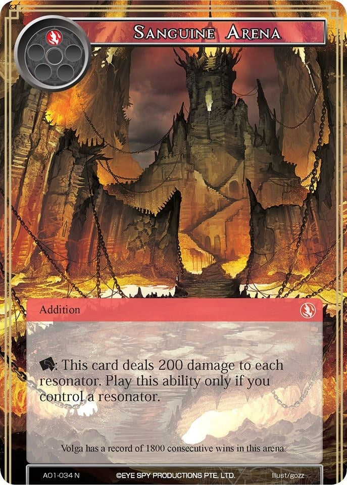 Image for Sanguine Arena (Alice Origin) (AO1-034) - Force of Will