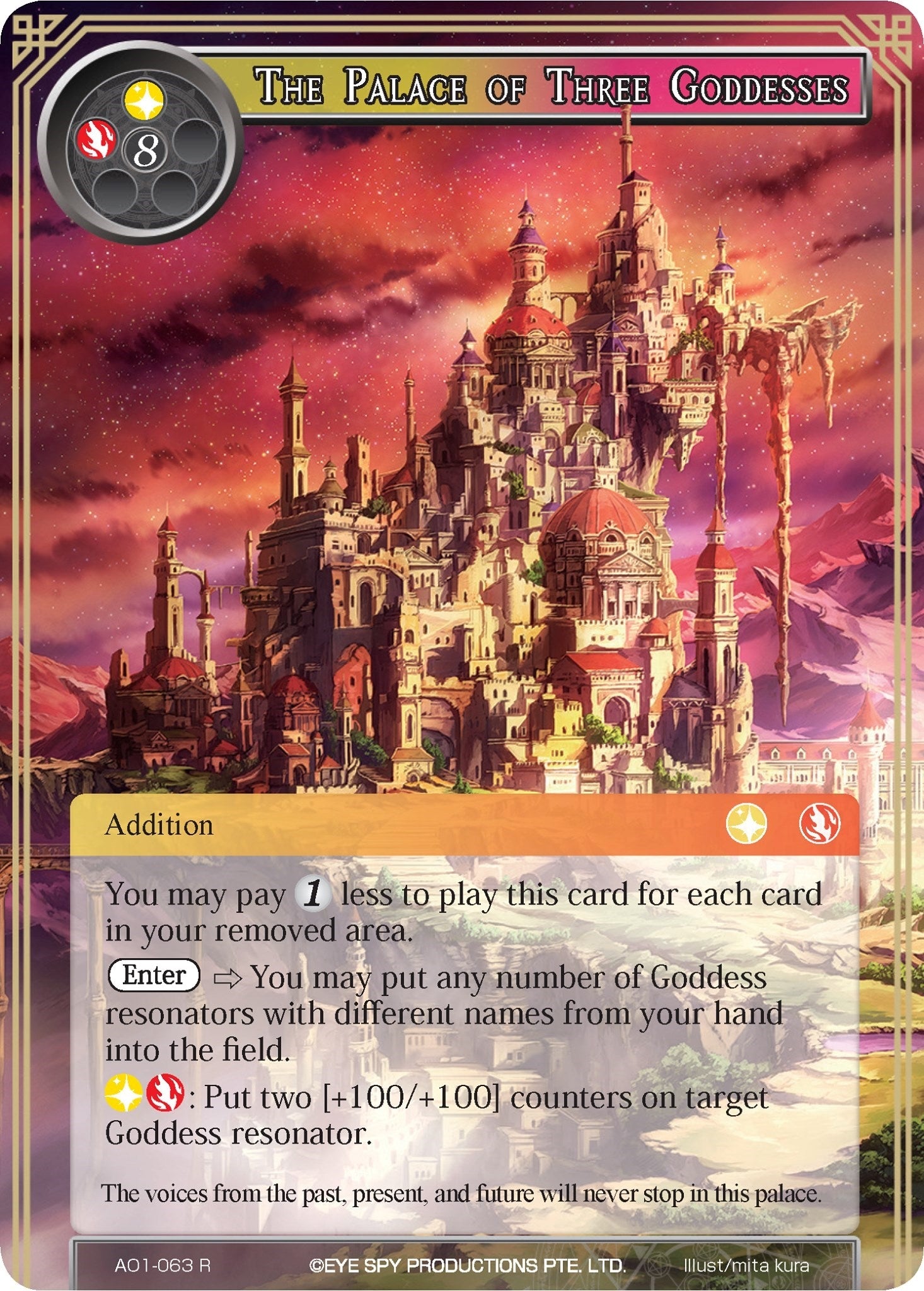 Image for The Palace of Three Goddesses (Alice Origin) (AO1-063) - Force of Will