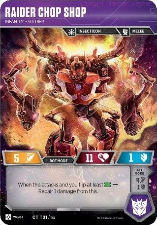 Image for Raider Chop Shop - Infantry Soldier (War for Cybertron: Siege II) (T31) - Transformers TCG