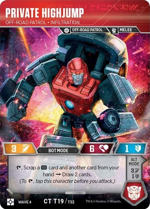 Image for Private Highjump - Off-Road Patrol Infiltration (War for Cybertron: Siege II) (T19) - Transformers TCG