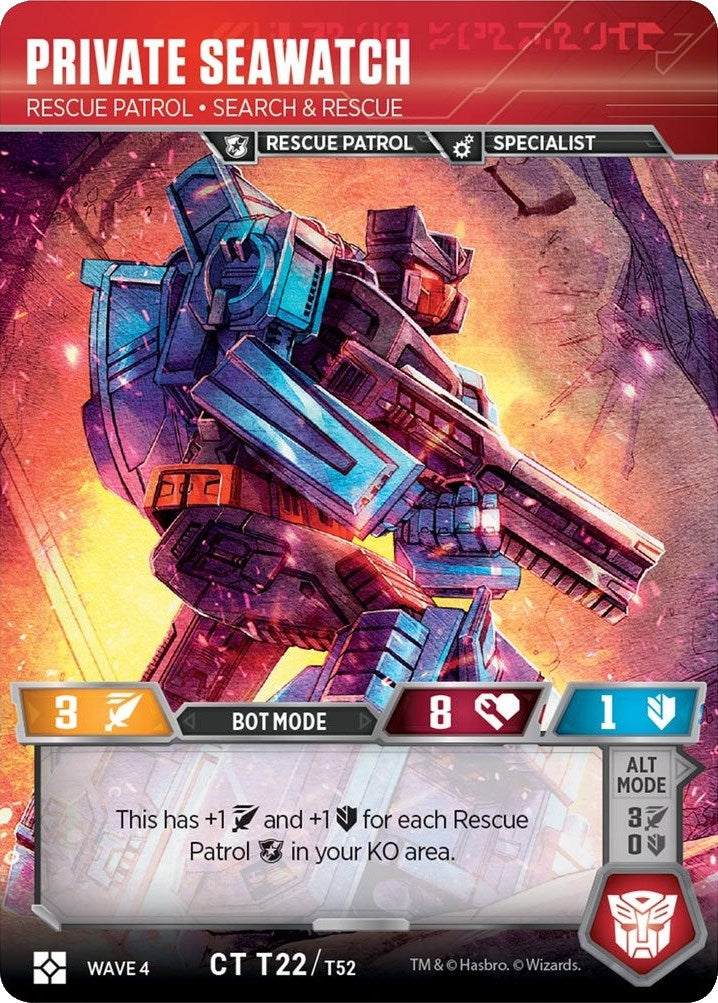 Image for Private Seawatch - Rescue Patrol Search & Rescue (War for Cybertron: Siege II) (T22) - Transformers TCG
