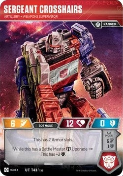 Image for Sergeant Crosshairs - Artillery Weapons Supervisor (War for Cybertron: Siege II) (T43) - Transformers TCG