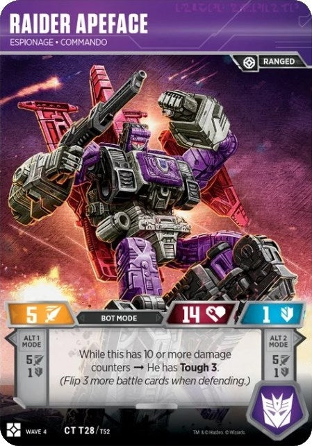 Image for Raider Apeface - Espionage Commando (War for Cybertron: Siege II) (T28) - Transformers TCG