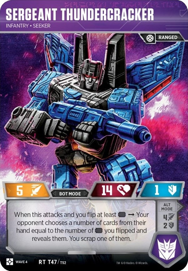 Image for Sergeant Thundercracker - Infantry Seeker (War for Cybertron: Siege II) (T47) - Transformers TCG