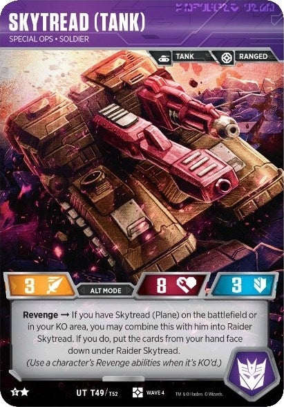 Image for Skytread (Tank) - Special Ops Soldier (Raider Skytread Alt) (War for Cybertron: Siege II) (T49) - Transformers TCG
