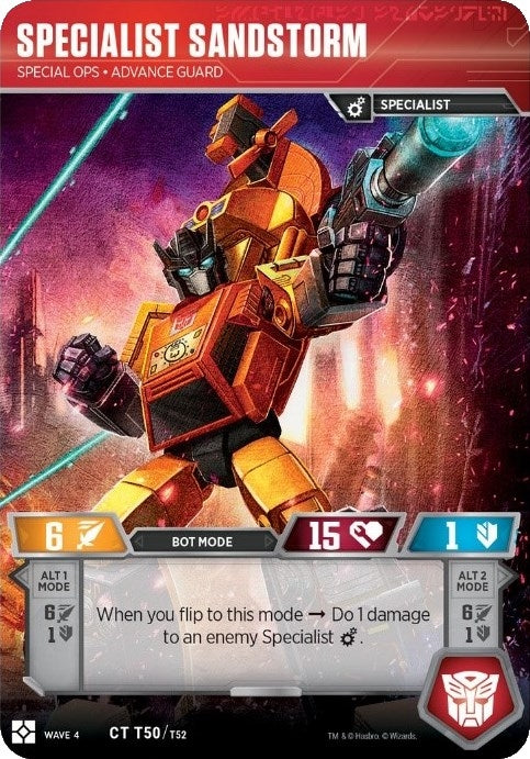 Image for Specialist Sandstorm - Special Ops Advance Guard (War for Cybertron: Siege II) (T50) - Transformers TCG