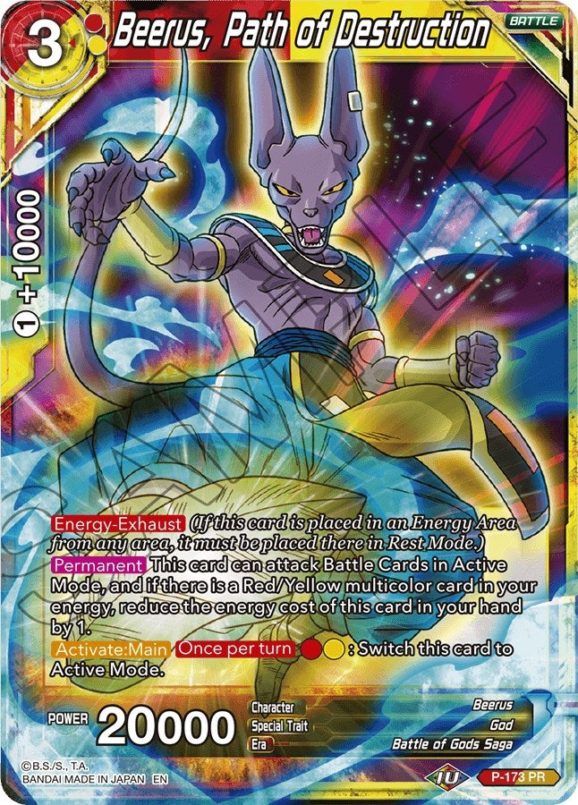 Image for Beerus, Path of Destruction (Promotion Cards) (P-173) - Dragon Ball Super: Masters
