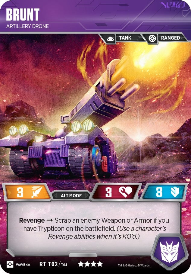 Image for Brunt - Artillery Drone (War for Cybertron: Siege II) (T02) - Transformers TCG