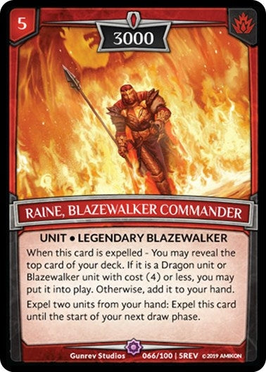 Image for Raine, Blazewalker Commander (Revelations) (66/100 | 5REV) - Argent Saga TCG