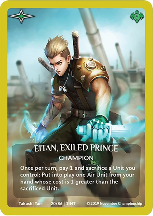 Image for Eitan, Exiled Prince (Gold Metal Prize Card) (Argent Saga Promos) (20/86 | 1INT) - Argent Saga TCG