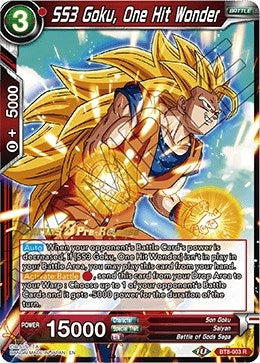 Image for SS3 Goku, One Hit Wonder (Malicious Machinations Pre-Release Cards) (BT8-003_PR) - Dragon Ball Super: Masters