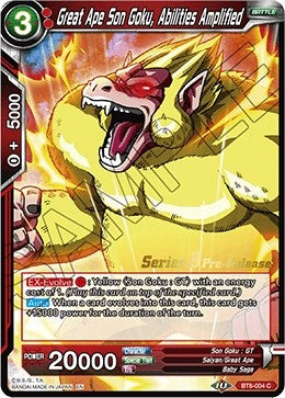 Image for Great Ape Son Goku, Abilities Amplified (Malicious Machinations Pre-Release Cards) (BT8-004_PR) - Dragon Ball Super: Masters