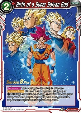 Image for Birth of a Super Saiyan God (Malicious Machinations Pre-Release Cards) (BT8-019_PR) - Dragon Ball Super: Masters