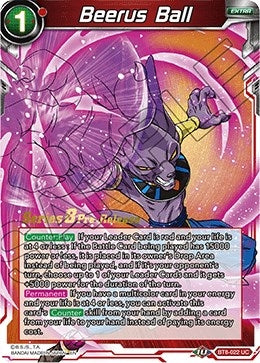 Image for Beerus Ball (Malicious Machinations Pre-Release Cards) (BT8-022_PR) - Dragon Ball Super: Masters