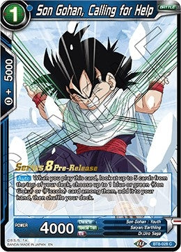 Image for Son Gohan, Calling for Help (Malicious Machinations Pre-Release Cards) (BT8-028_PR) - Dragon Ball Super: Masters