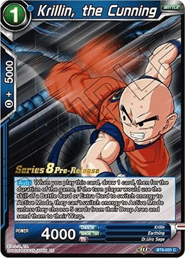 Image for Krillin, the Cunning (Malicious Machinations Pre-Release Cards) (BT8-031_PR) - Dragon Ball Super: Masters