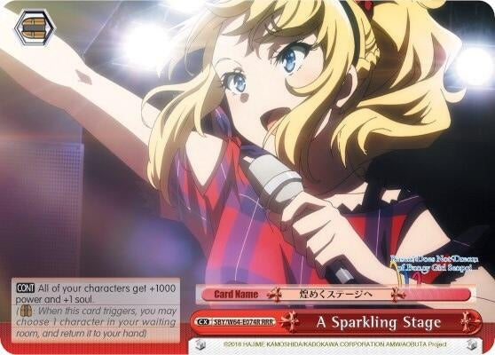 Image for A Sparkling Stage (RRR) (Rascal Does Not Dream of Bunny Girl Senpai) (SBY/W64-E074R RRR) - Weiss Schwarz