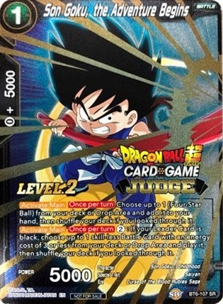 Image for Son Goku, the Adventure Begins (Level 2) (Judge Promotion Cards) (BT6-107) - Dragon Ball Super: Masters