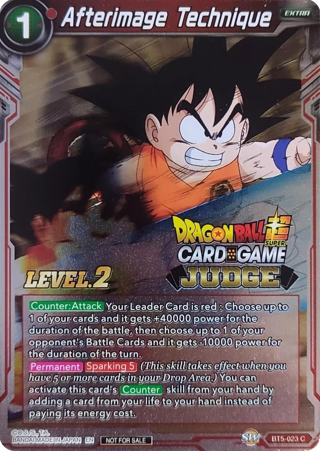 Image for Afterimage Technique (Level 2) (Judge Promotion Cards) (BT5-023) - Dragon Ball Super: Masters